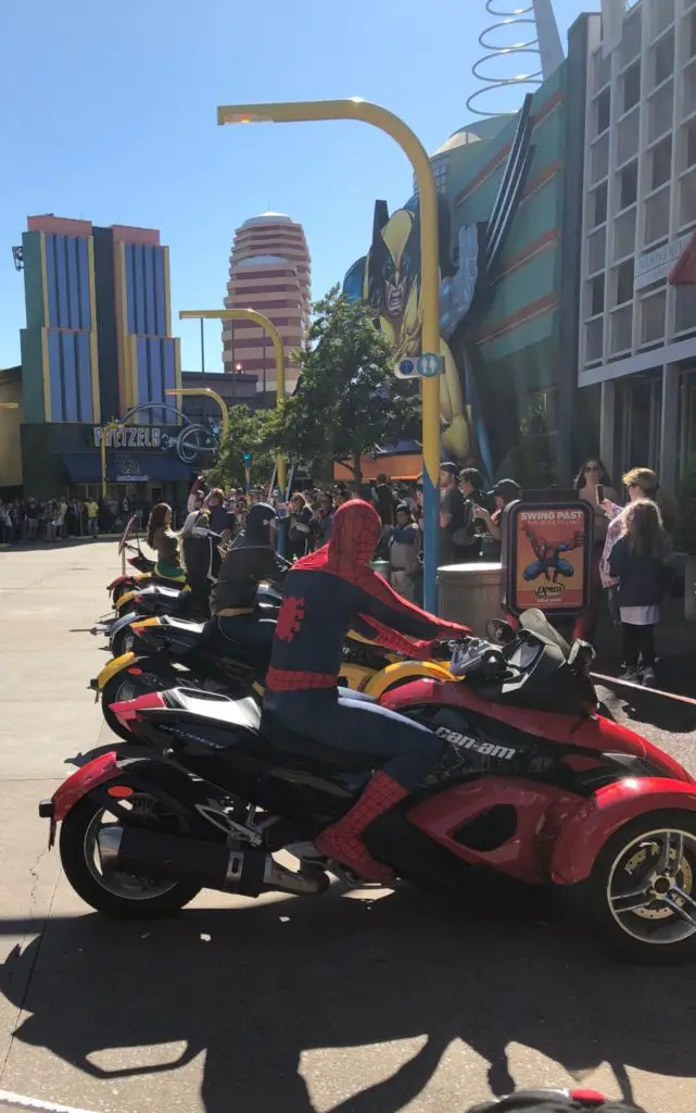 Spider-Man transportation from disneyworld to universal orlando