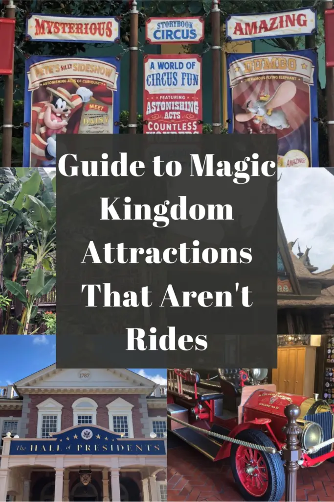 Guide to Magic Kingdom attractions that aren't rides pin