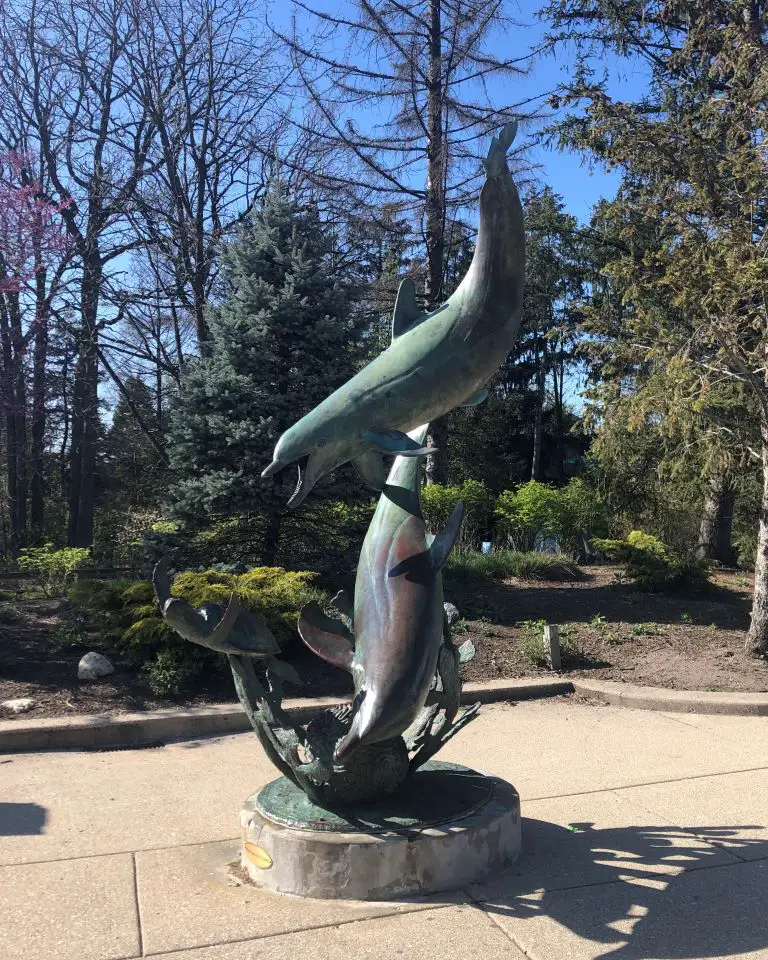 dolphin statue