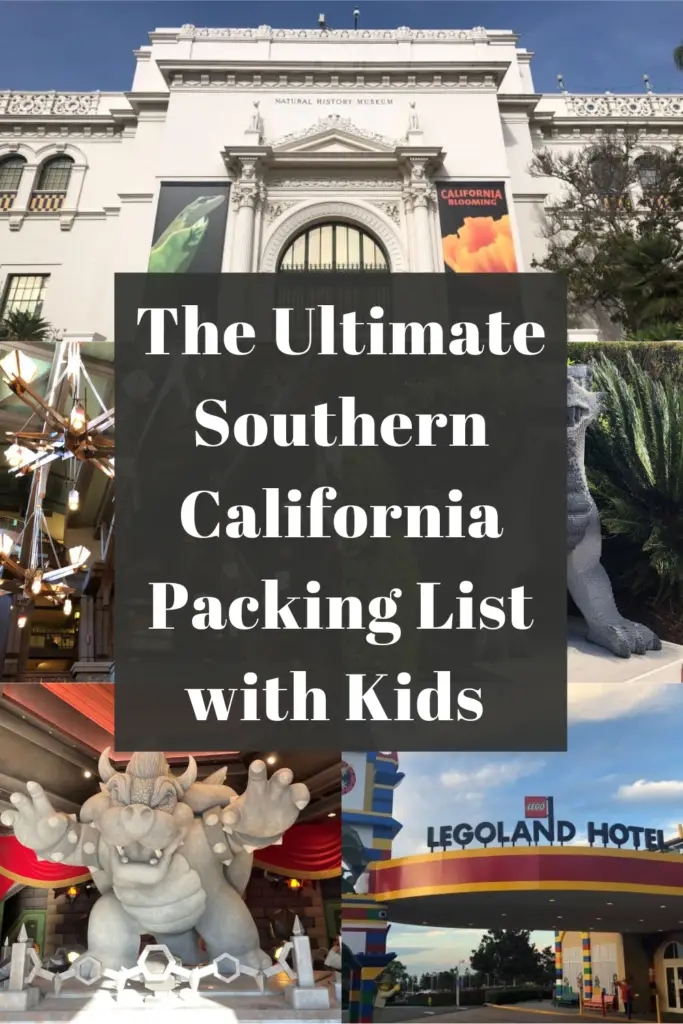southern california packing list pin